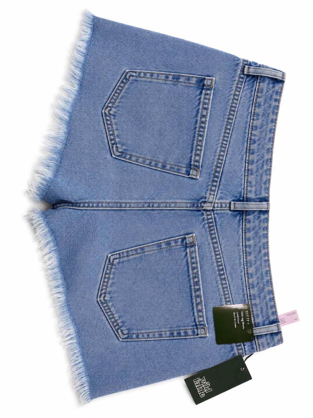 wild fable Blue Distressed Denim Cutoff Shorts - Picture 2 of 4
